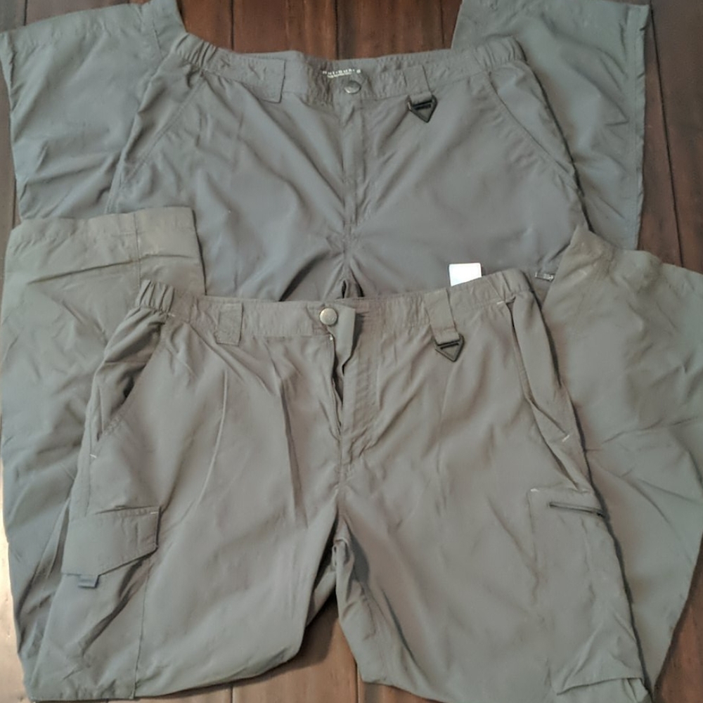 2 Pairs of Men's Columbia Hiking Pants Sz 36 x 30